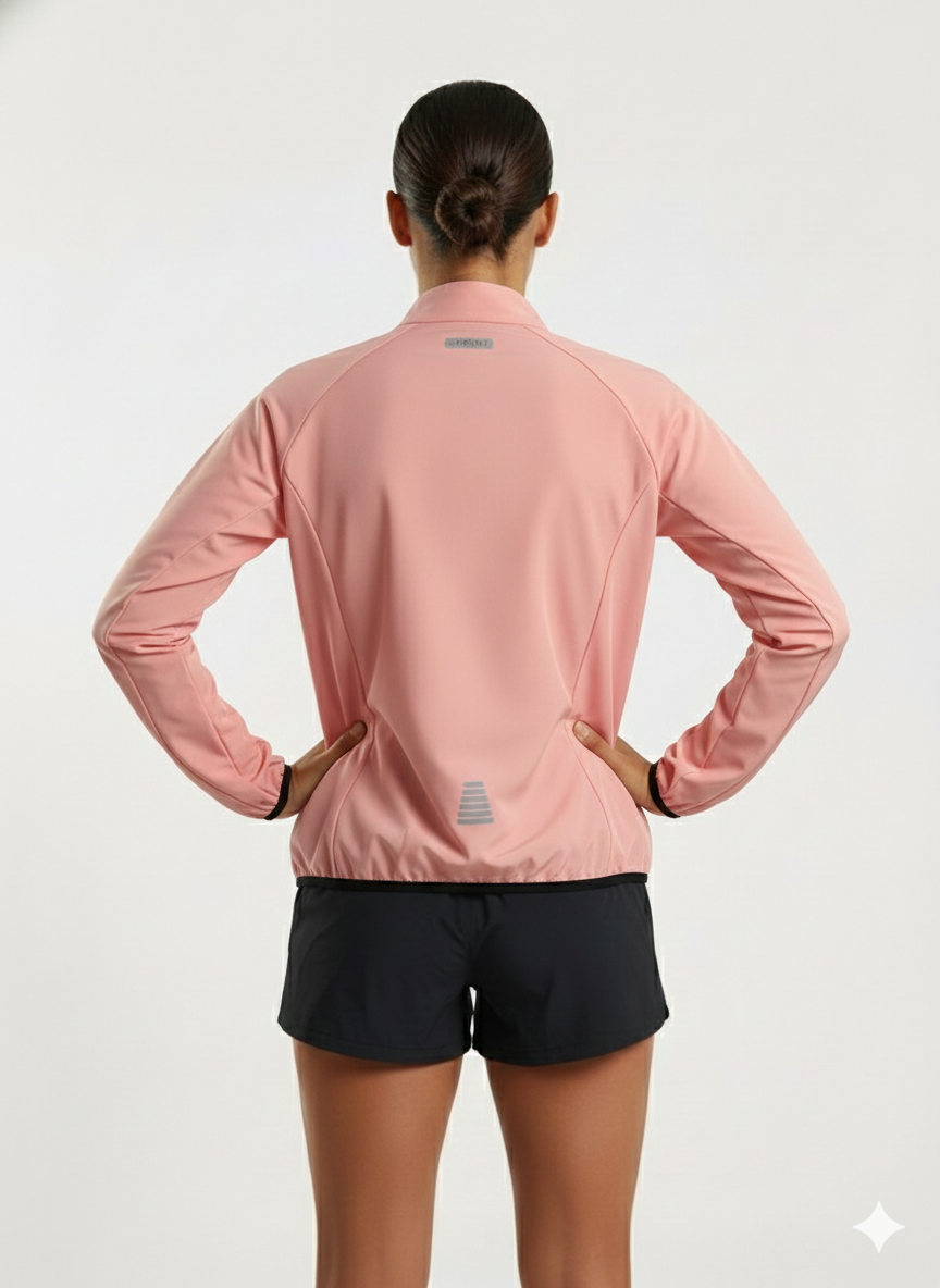 Chamarra rosada pastel