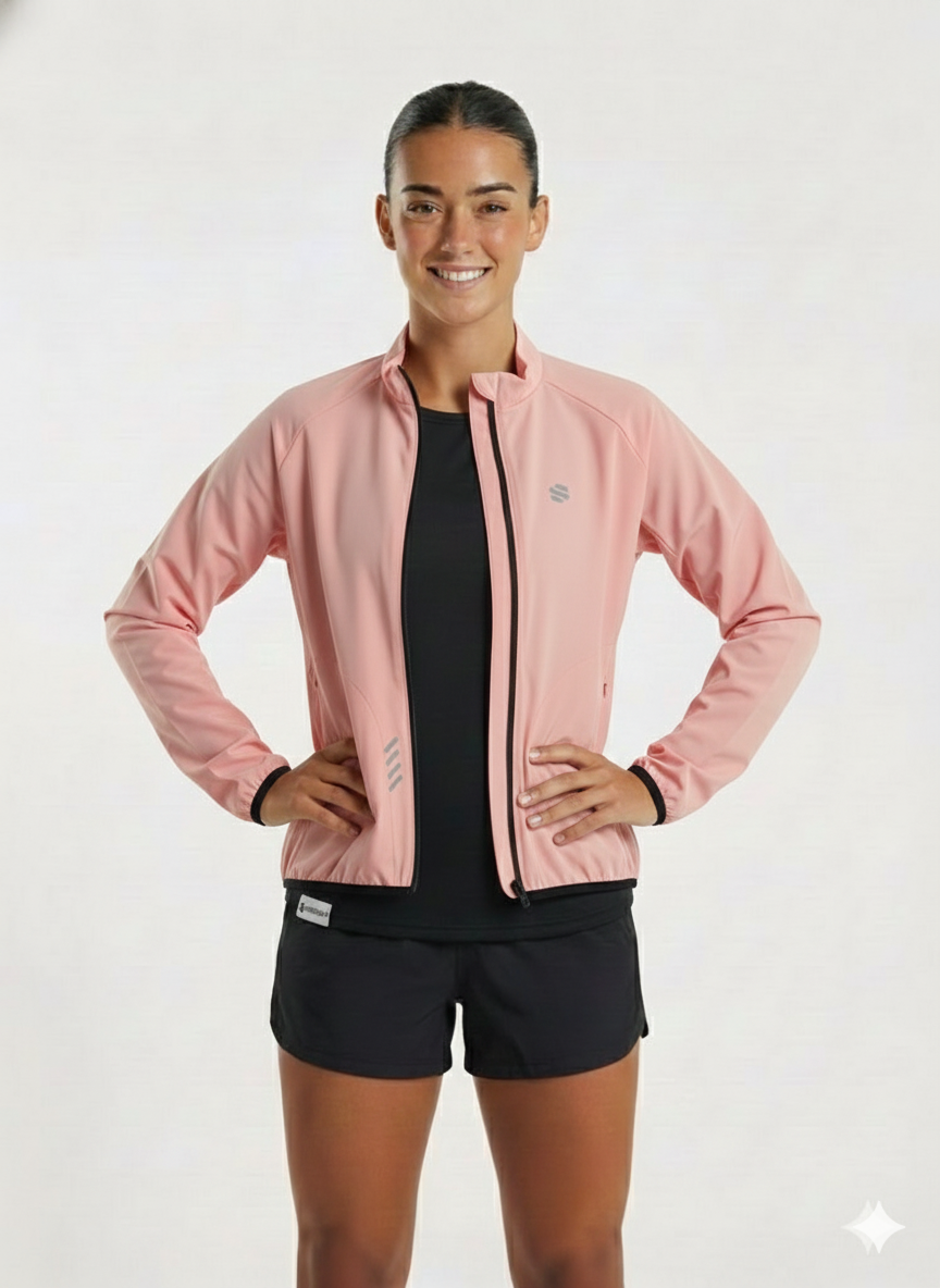 Chamarra rosada pastel